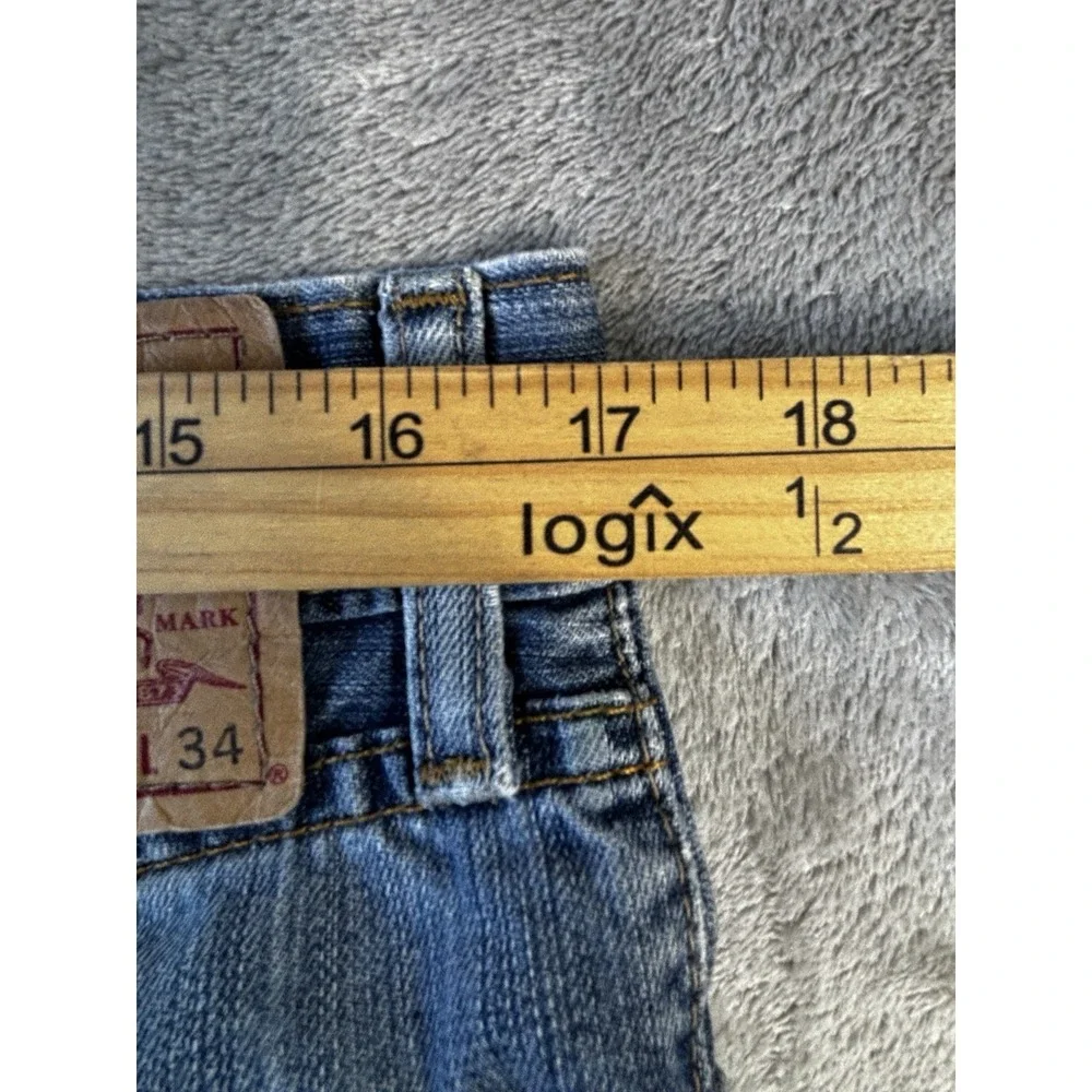 Vintage Levis 505 Jeans Men 32x34 Denim‎ Pants Straight Y2K whiskers distressed